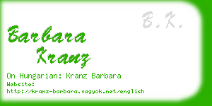 barbara kranz business card